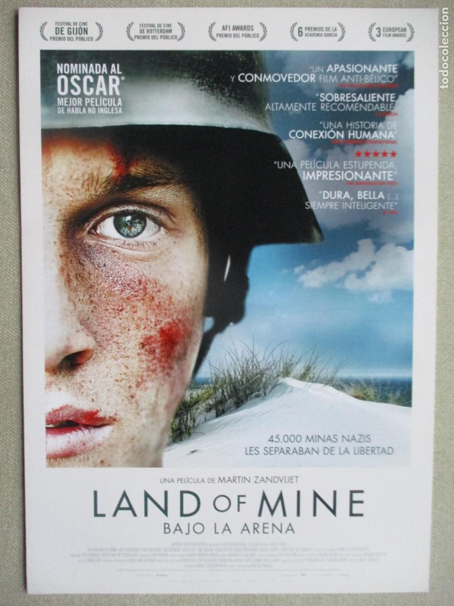 Kino: LAND OF MINE. GUIA ORIGINAL ESTRENO. PEDIDO MINIMO EN GUIAS 10 EUROS.