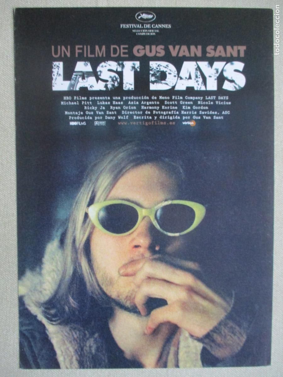 Kino: LAST DAYS. GUIA ORIGINAL ESTRENO. PEDIDO MINIMO EN GUIAS 10 EUROS.