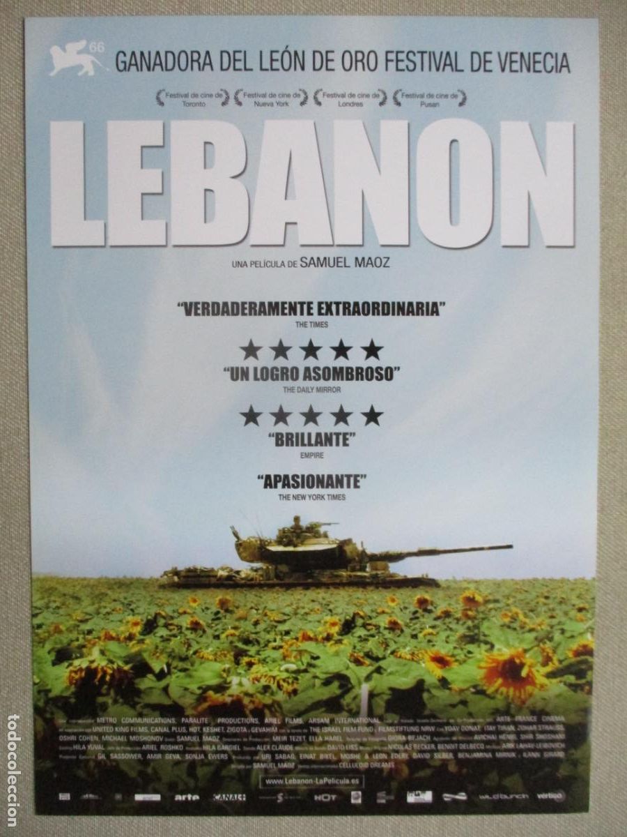 Kino: LEBANON. GUIA ORIGINAL ESTRENO. PEDIDO MINIMO EN GUIAS 10 EUROS.