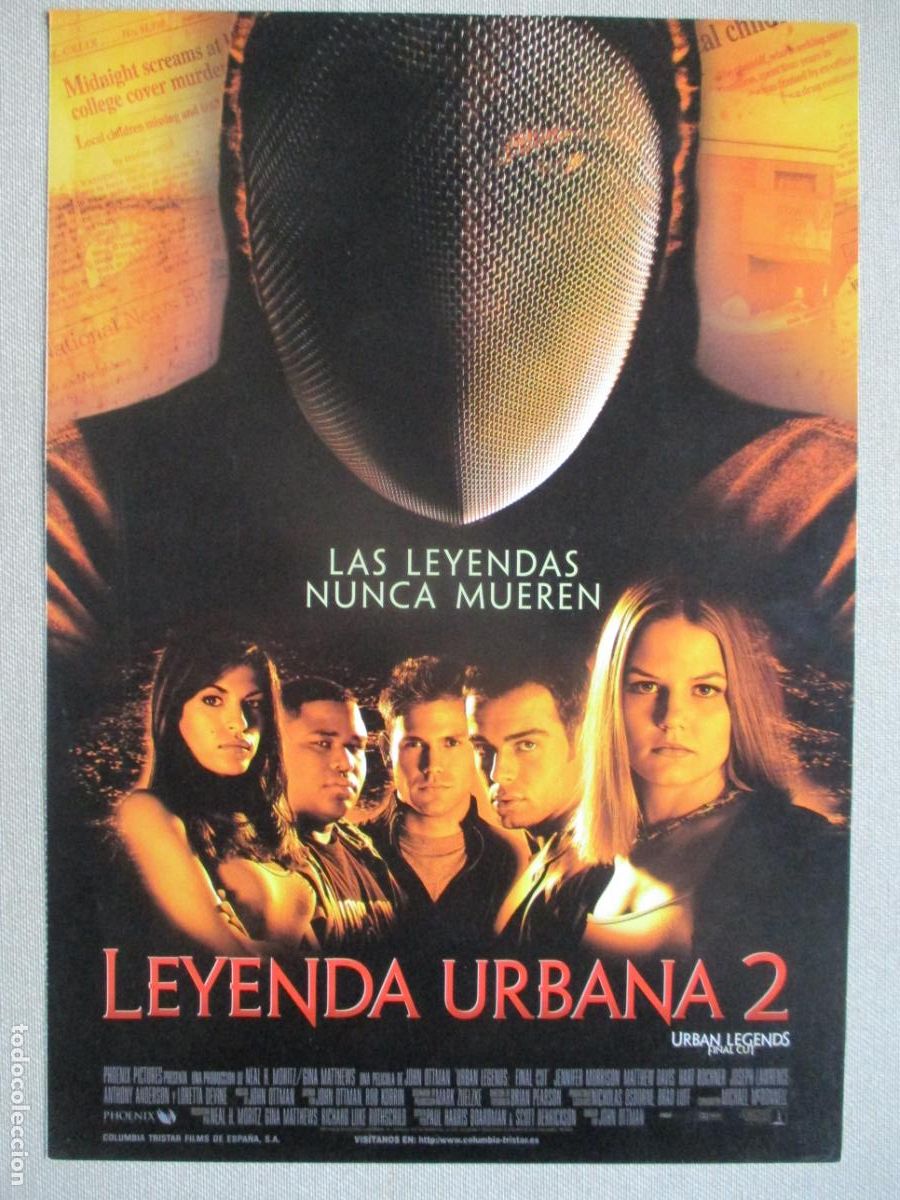 Kino: LEYENDA URBANA 2. GUIA ORIGINAL ESTRENO. PEDIDO MINIMO EN GUIAS 10 EUROS.