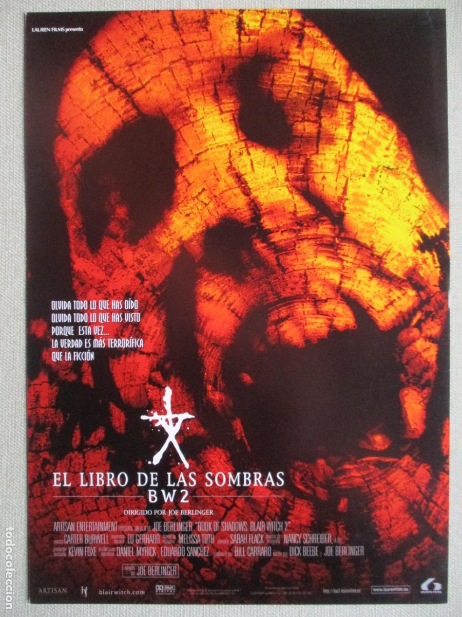 Kino: EL LIBRO DE LAS SOMBRAS. GUIA ORIGINAL ESTRENO. PEDIDO MINIMO EN GUIAS 10 EUROS.