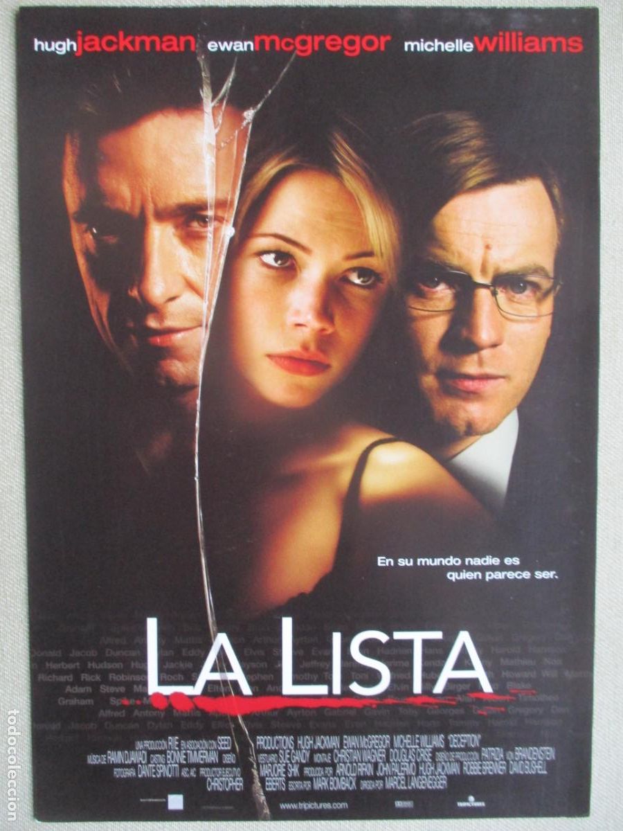 Cine: LA LISTA. GUIA ORIGINAL ESTRENO. PEDIDO MINIMO EN GUIAS 10 EUROS.