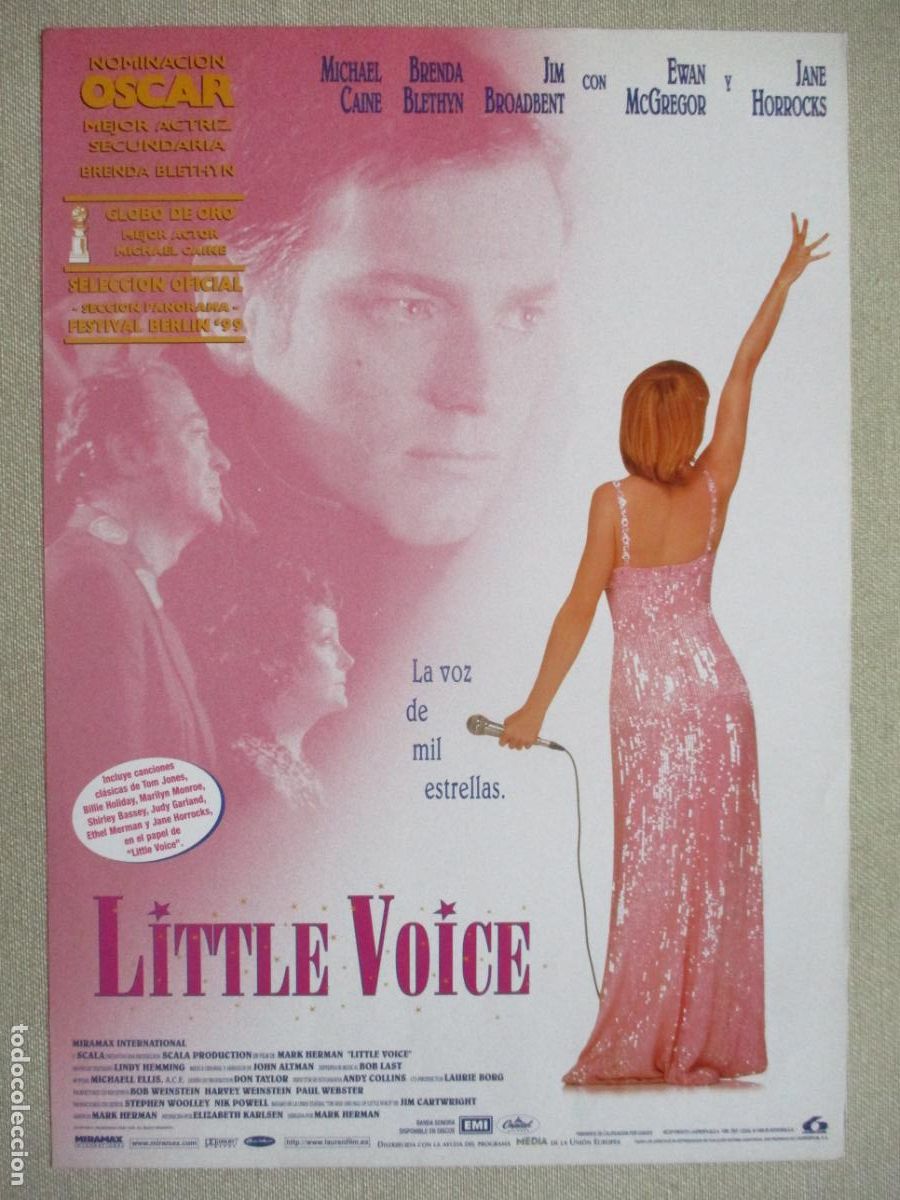 Kino: LITTLE VOICE. GUIA ORIGINAL ESTRENO. PEDIDO MINIMO EN GUIAS 10 EUROS.