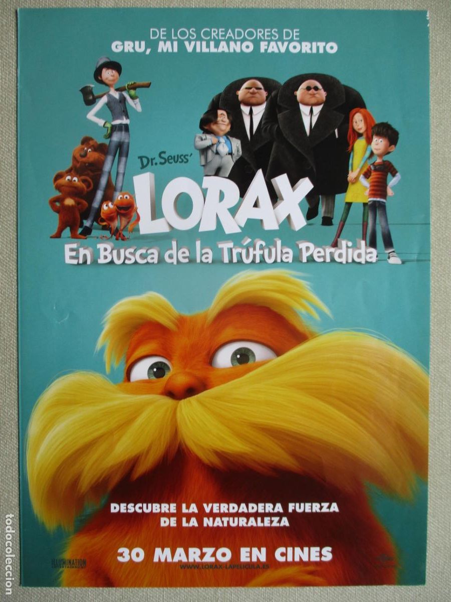 Cinema: LORAX. GUIA ORIGINAL ESTRENO. PEDIDO MINIMO EN GUIAS 10 EUROS.