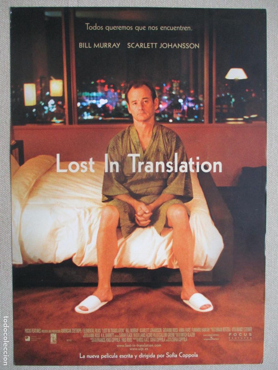Cinema: LOST IN TRANSLATION. GUIA ORIGINAL ESTRENO. PEDIDO MINIMO EN GUIAS 10 EUROS.