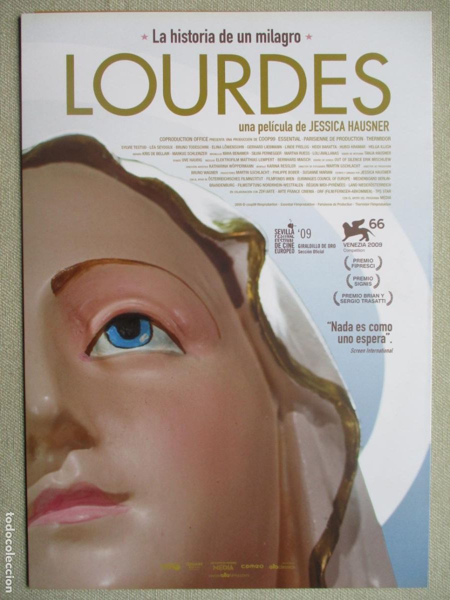 Cinema: LOURDES. GUIA ORIGINAL ESTRENO. PEDIDO MINIMO EN GUIAS 10 EUROS.