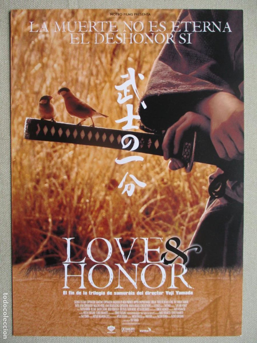 Kino: LOVE & HONOR. GUIA ORIGINAL ESTRENO. PEDIDO MINIMO EN GUIAS 10 EUROS.