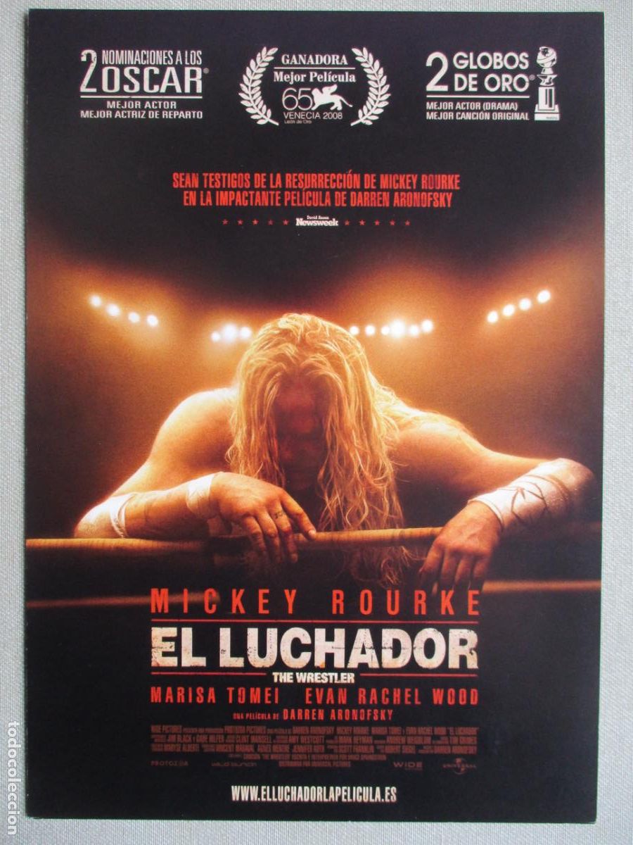 Kino: EL LUCHADOR. GUIA ORIGINAL ESTRENO. PEDIDO MINIMO EN GUIAS 10 EUROS.