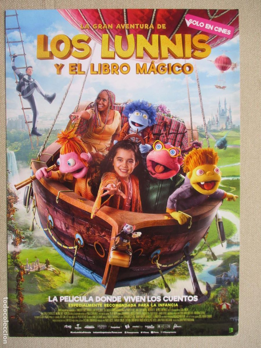 Kino: LOS LUNNIS Y EL LIBRO MAGICO. GUIA ORIGINAL ESTRENO. PEDIDO MINIMO EN GUIAS 10 EUROS.