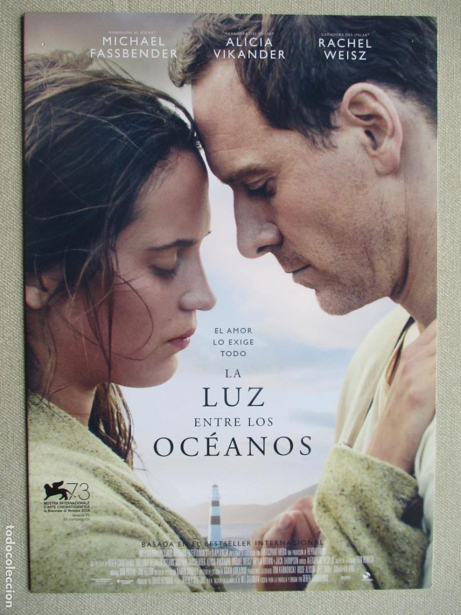 Kino: LA LUZ ENTRE LOS OCEANOS. GUIA ORIGINAL ESTRENO. PEDIDO MINIMO EN GUIAS 10 EUROS.