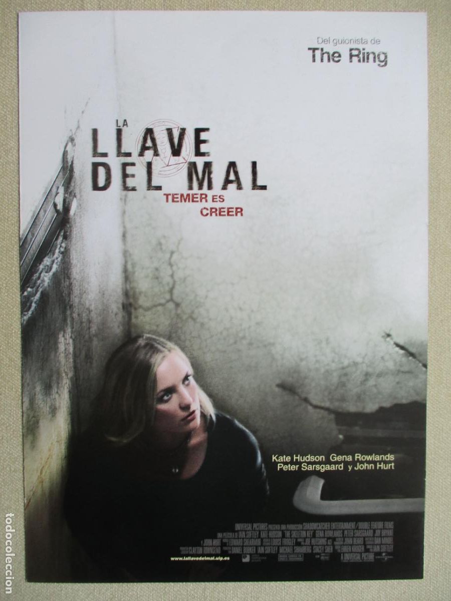 Kino: LA LLAVE DEL MAL. GUIA ORIGINAL ESTRENO. PEDIDO MINIMO EN GUIAS 10 EUROS.