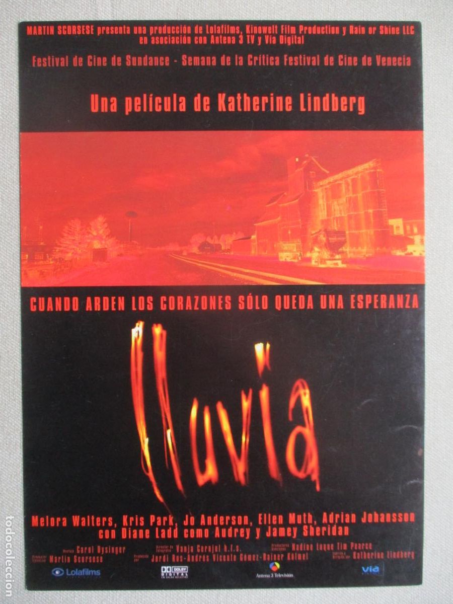 Kino: LLUVIA. GUIA ORIGINAL ESTRENO. PEDIDO MINIMO EN GUIAS 10 EUROS.