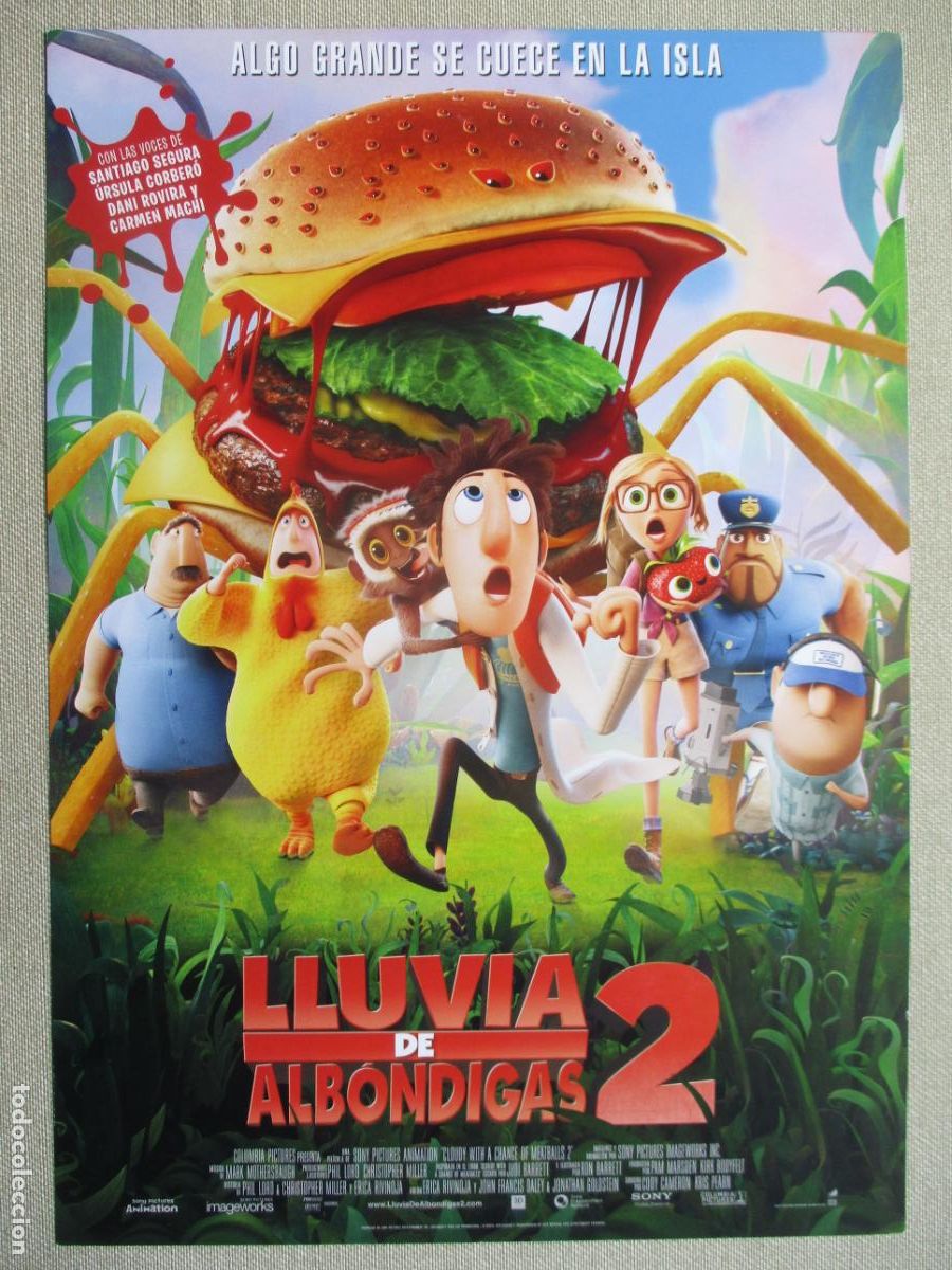 Kino: LLUVIA DE ALBONDIGAS 2. GUIA ORIGINAL ESTRENO. PEDIDO MINIMO EN GUIAS 10 EUROS.