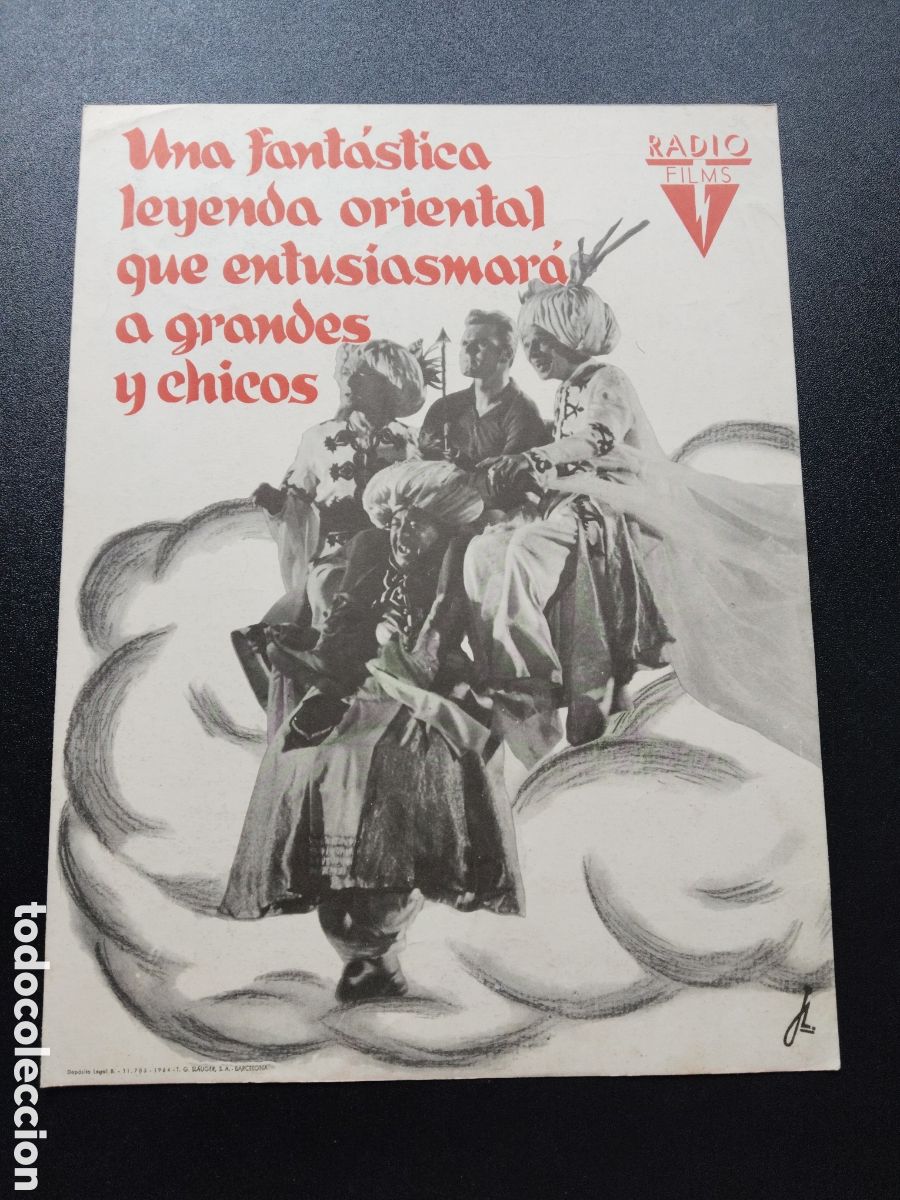 Kino: LA FLECHA DE ORO - TAB HUNTER Y ROSSANA PODESTA - RADIO FILMS GUIA DE CINE ORIGINAL CA60
