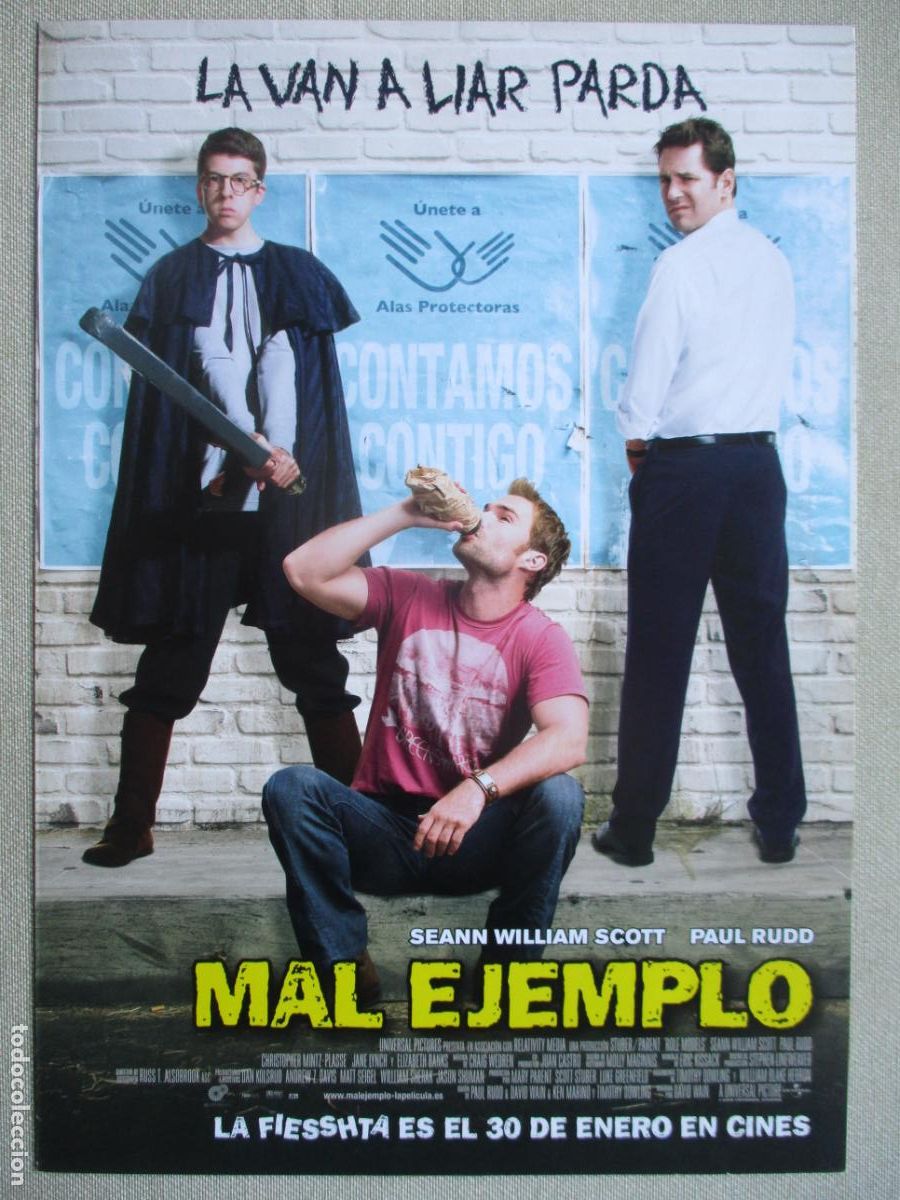 Cinema: MAL EJEMPLO. GUIA ORIGINAL ESTRENO. PEDIDO MINIMO EN GUIAS 10 EUROS.