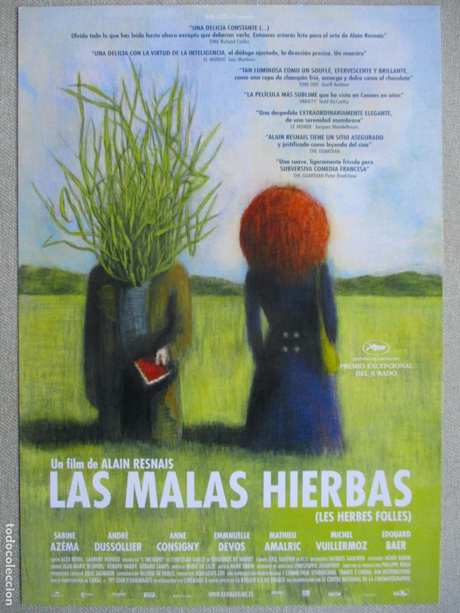 Cinema: LAS MALAS HIERBAS. GUIA ORIGINAL ESTRENO. PEDIDO MINIMO EN GUIAS 10 EUROS.