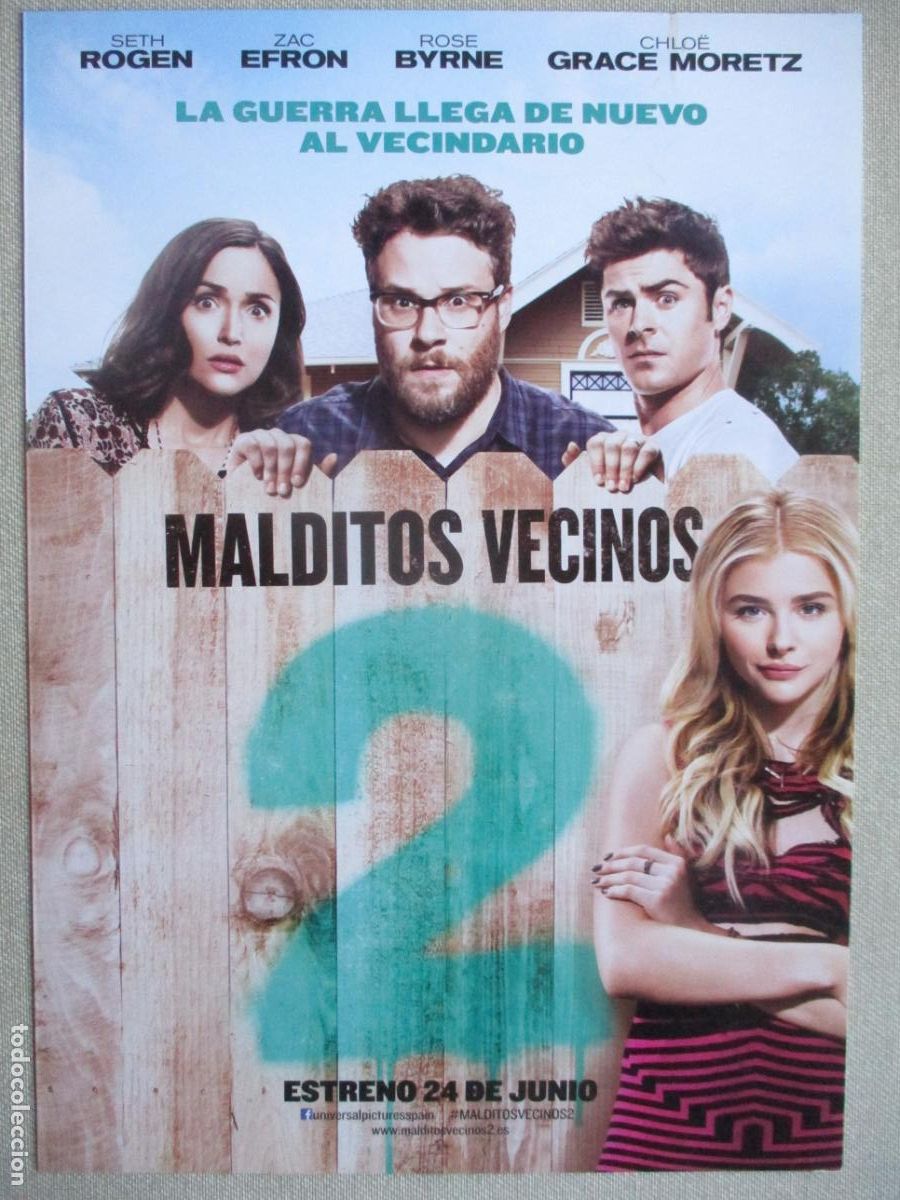 Cine: MALDITOS VECINOS 2. GUIA ORIGINAL ESTRENO. PEDIDO MINIMO EN GUIAS 10 EUROS.