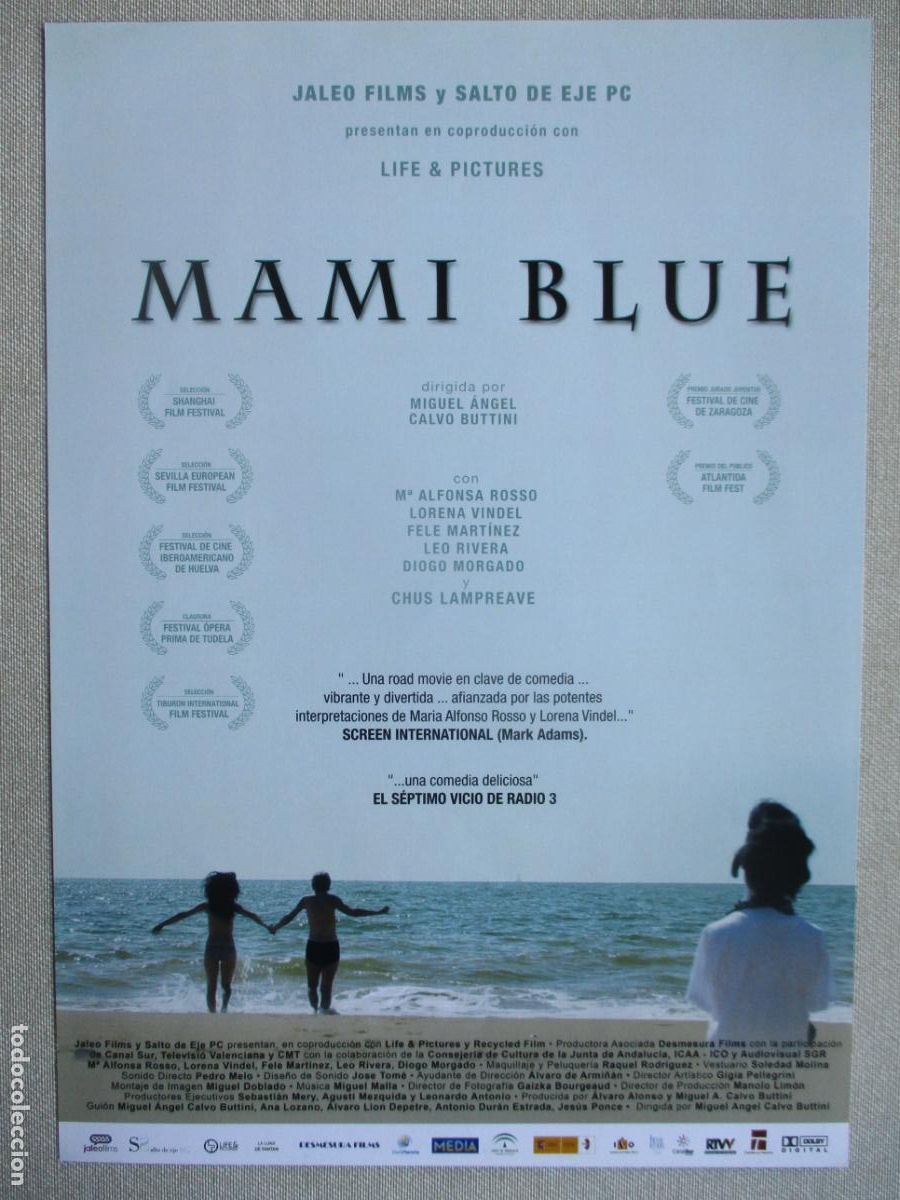 Cine: MAMI BLUE. GUIA ORIGINAL ESTRENO. PEDIDO MINIMO EN GUIAS 10 EUROS.