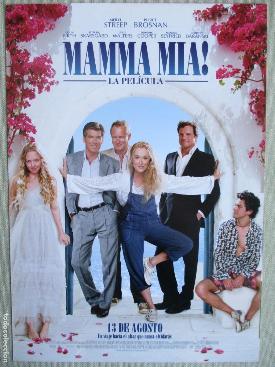Cine: MAMMA MIA! LA PELICULA. GUIA ORIGINAL ESTRENO. PEDIDO MINIMO EN GUIAS 10 EUROS.