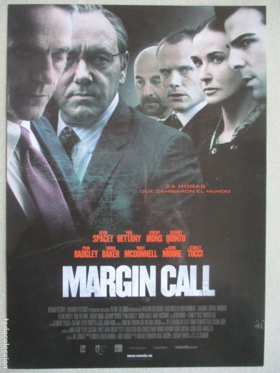 Kino: MARGIN CALL. GUIA ORIGINAL ESTRENO. PEDIDO MINIMO EN GUIAS 10 EUROS.