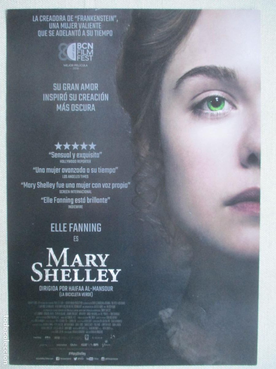 Cinema: MARY SHELLEY. GUIA ORIGINAL ESTRENO. PEDIDO MINIMO EN GUIAS 10 EUROS.