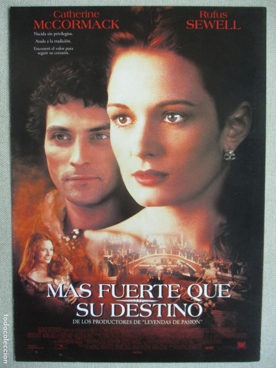 Cinema: MAS FUERTE QUE SU DESTINO. GUIA ORIGINAL ESTRENO. PEDIDO MINIMO EN GUIAS 10 EUROS.