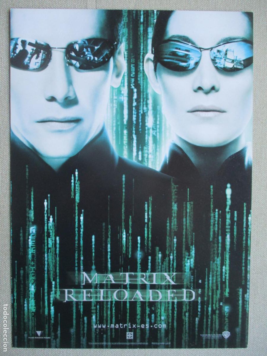 Cinema: MATRIX RELOADED. GUIA ORIGINAL ESTRENO. PEDIDO MINIMO EN GUIAS 10 EUROS.