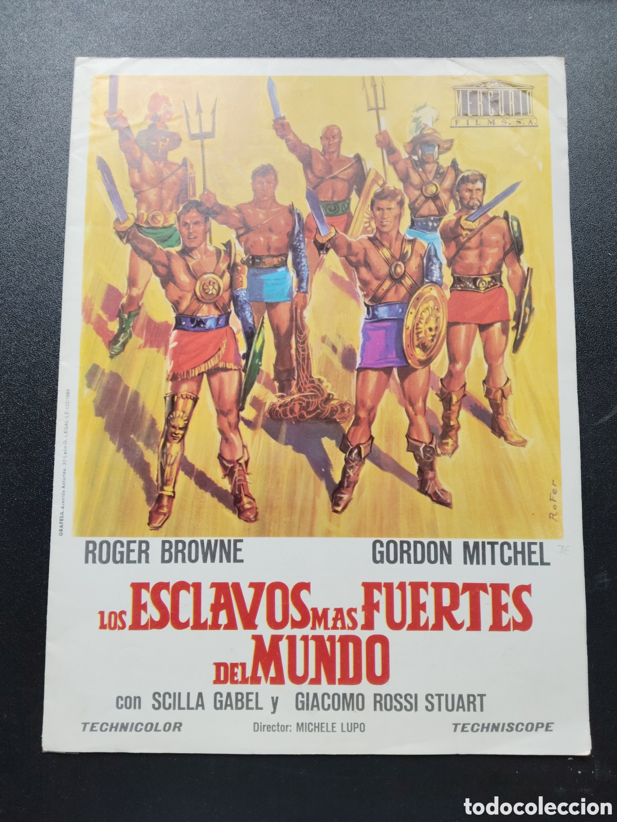 Cinema: LOS ESCLAVOS MAS FUERTES DEL MUNDO - ROGER BROWNE - DESPLEGABLE - GUIA DE CINE ORIGINAL CA60