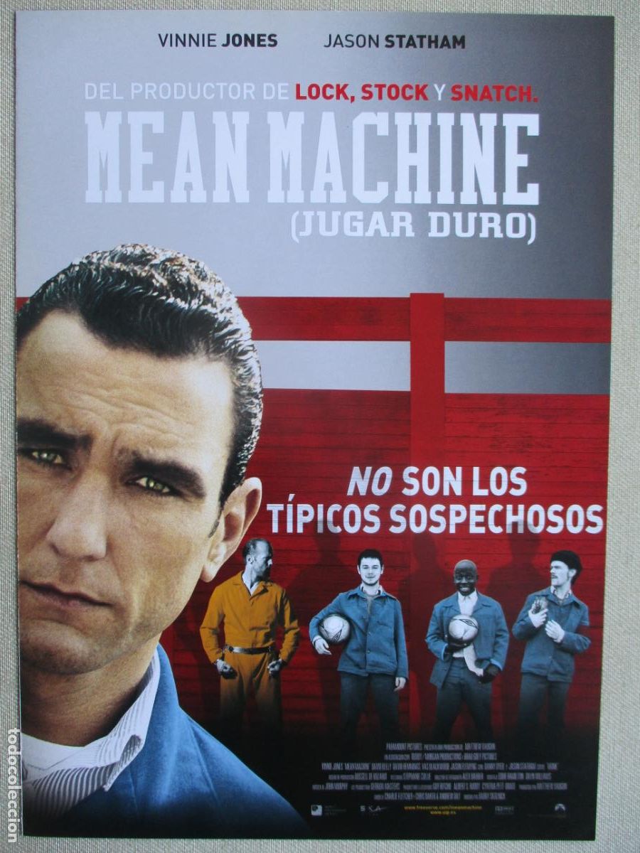 Cinema: MEAN MACHINE (JUGAR DURO). GUIA ORIGINAL ESTRENO. PEDIDO MINIMO EN GUIAS 10 EUROS.