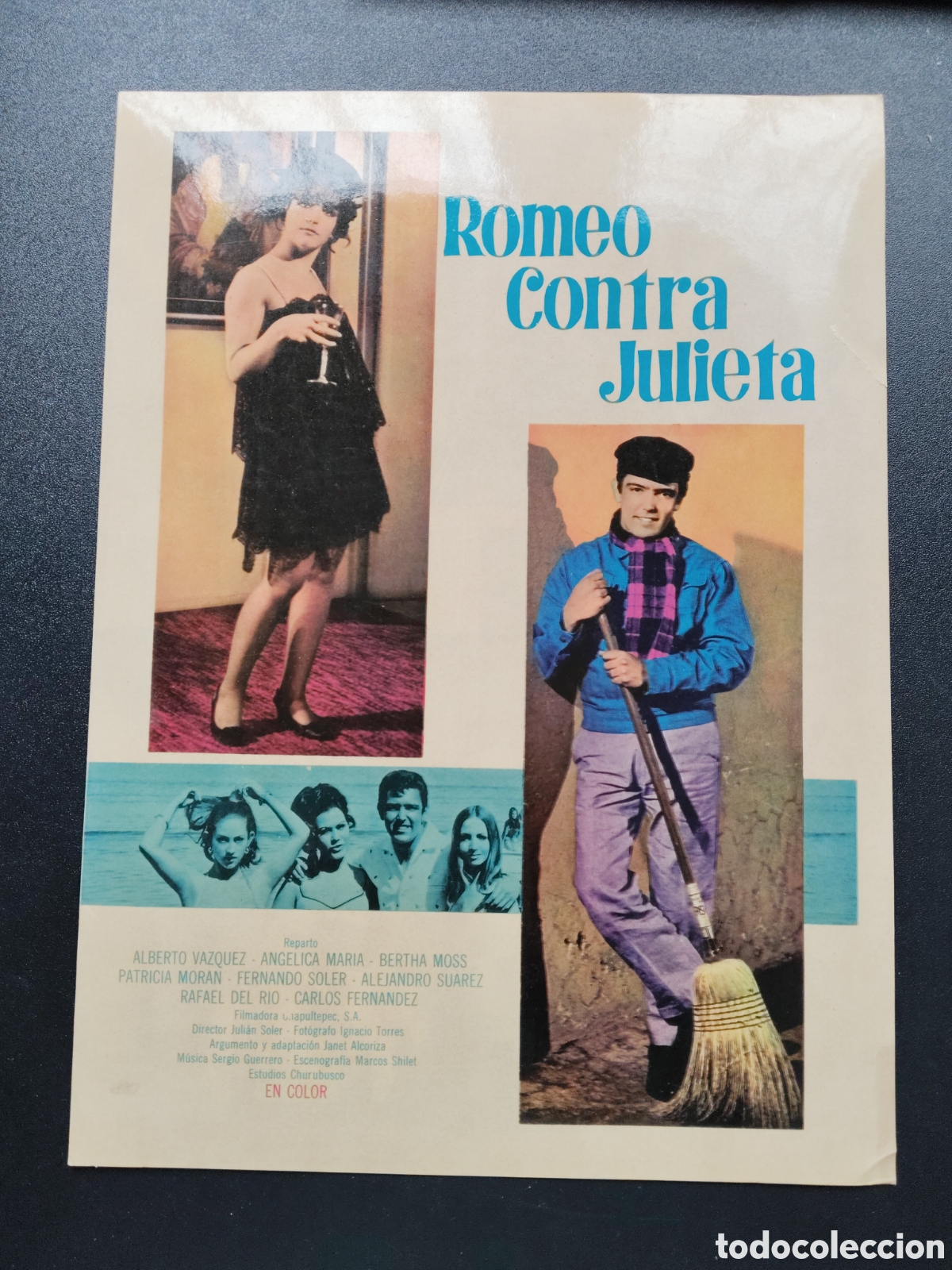 Cinema: ROMEO CONTRA JULUETA - ALBERTO VAZQUEZ Y ANGELICA - PAPEL PLASTIFICADO - GUIA DE CINE ORIGINAL CA60