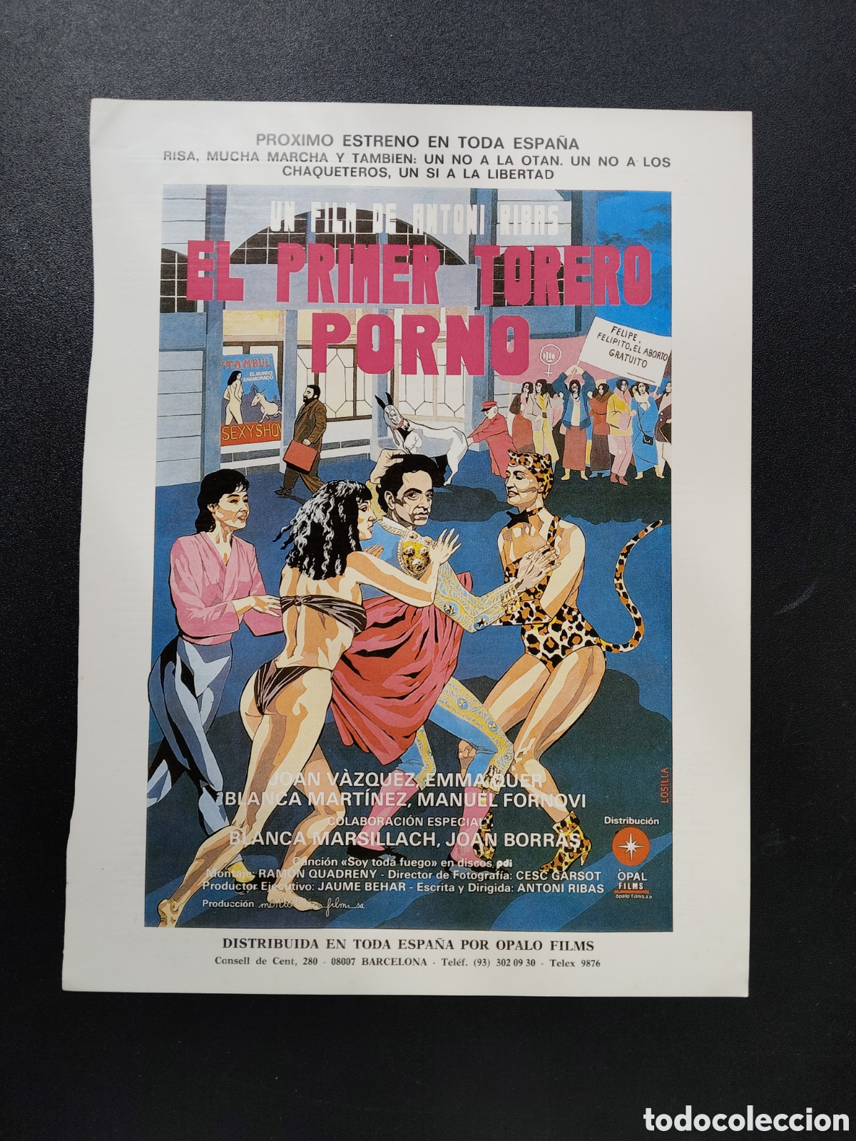 Cinema: EL PRIMER TORERO PORNO - JOAN VAZQUEZ Y EMMA QUER - OPAL FILMS - GUIA DE CINE ORIGINAL J45