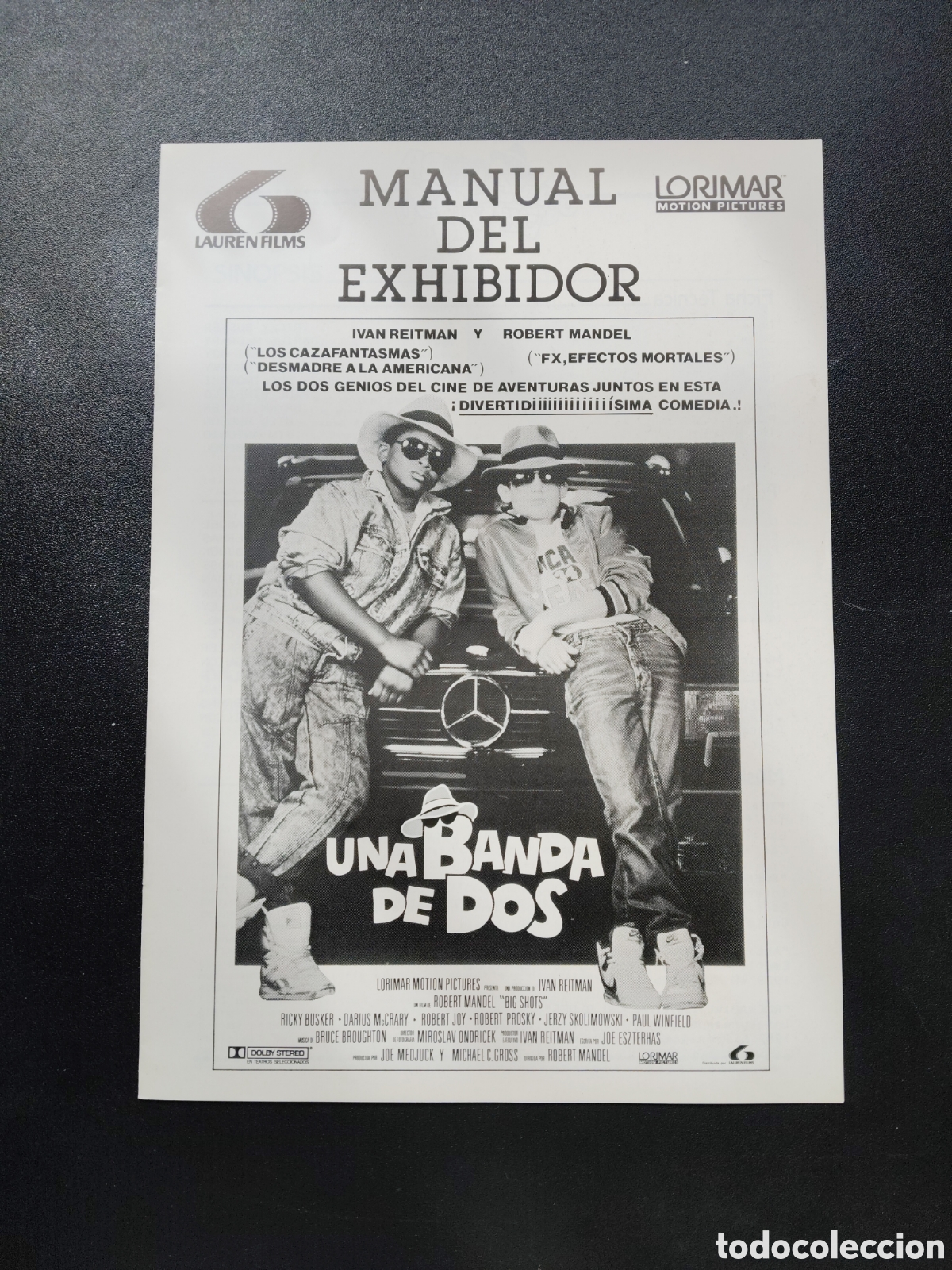 Cinema: UNA BANDA DE DOS - MANUAL DEL EXHIBIDOR DE LAUREN FILMS - GUIA DE CINE ORIGINAL J45