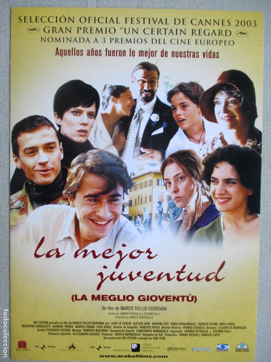 Cinema: LA MEJOR JUVENTUD. GUIA ORIGINAL ESTRENO. PEDIDO MINIMO EN GUIAS 10 EUROS.