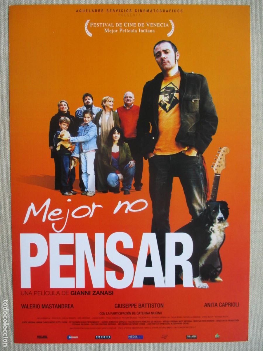 Cinema: MEJOR NO PENSAR. GUIA ORIGINAL ESTRENO. PEDIDO MINIMO EN GUIAS 10 EUROS.