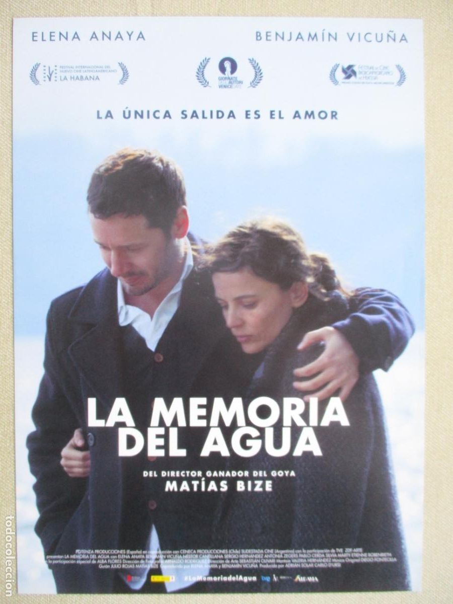 Cinema: LA MEMORIA DEL AGUA. GUIA ORIGINAL ESTRENO. PEDIDO MINIMO EN GUIAS 10 EUROS.