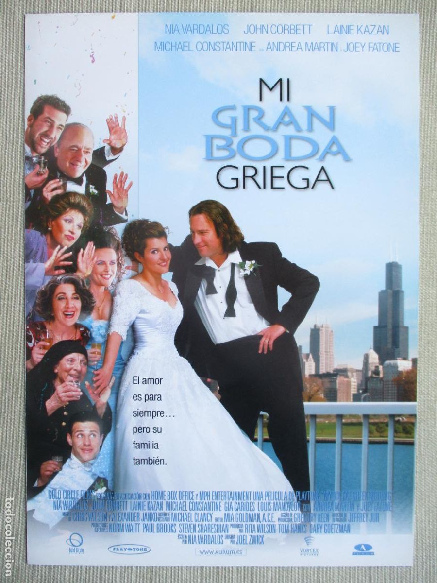 Cinema: MI GRAN BODA GRIEGA. GUIA ORIGINAL ESTRENO. PEDIDO MINIMO EN GUIAS 10 EUROS.