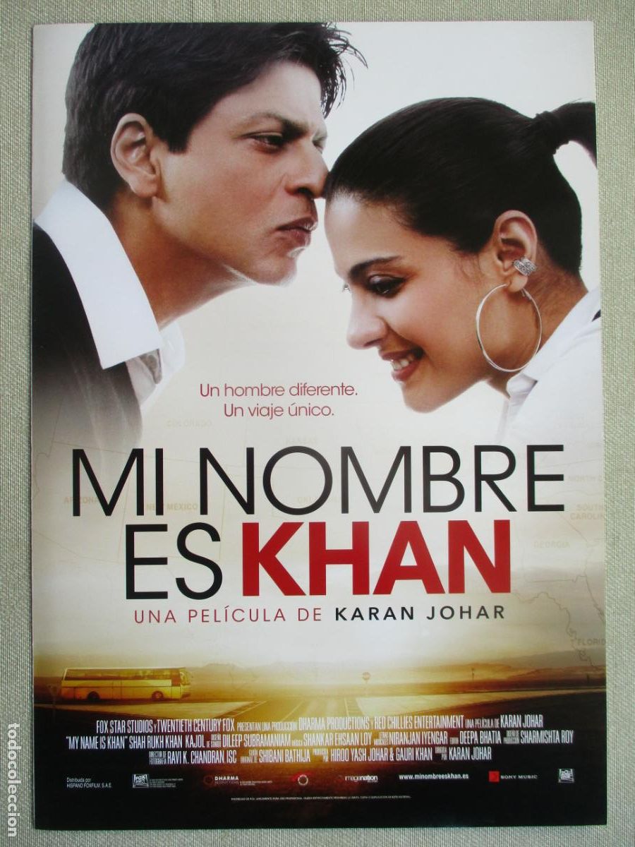 Cinema: MI NOMBRE ES KHAN. GUIA ORIGINAL ESTRENO. PEDIDO MINIMO EN GUIAS 10 EUROS.