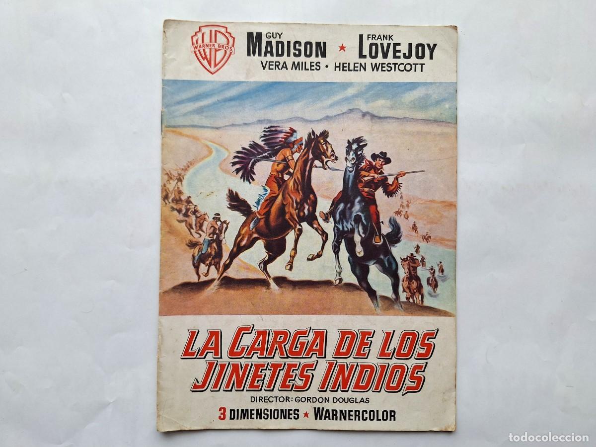 Cinema: GUIA CINE LA CARGA DE LOS JINETES INDIOS GUY MADISON FRANK LOVEJOY WARNER BROS RV 1744