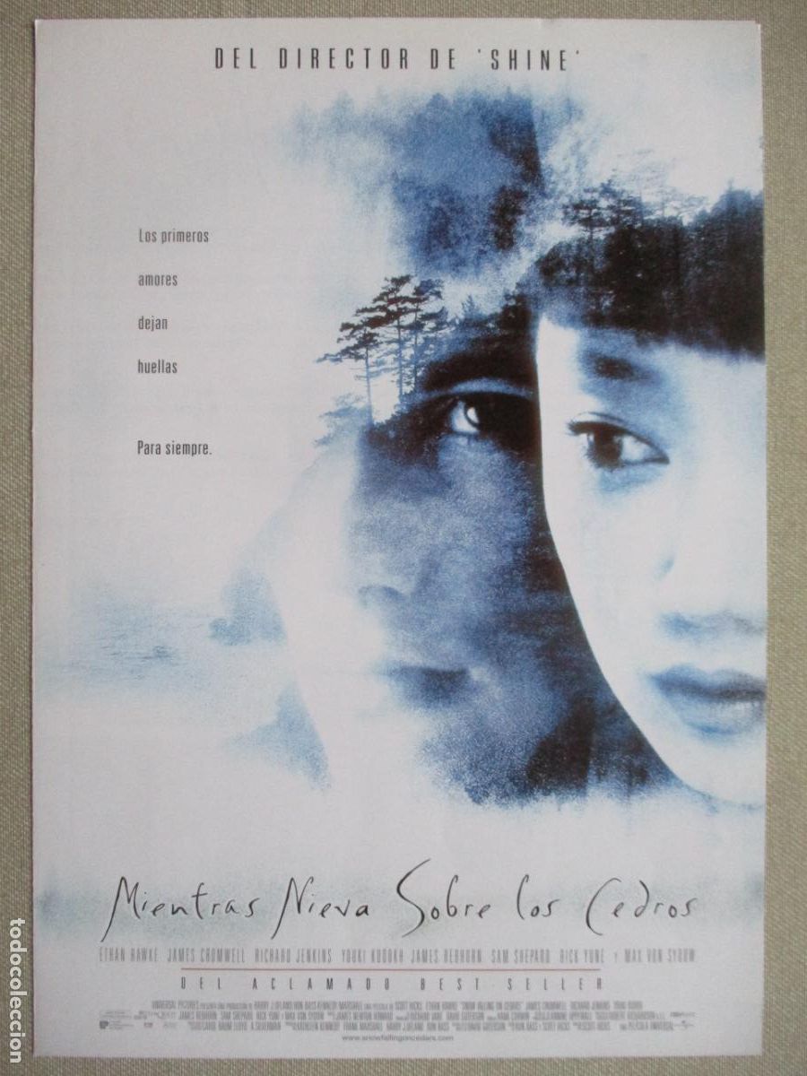 Cinema: MIENTRAS NIEVA SOBRE LOS CEDROS. GUIA ORIGINAL ESTRENO. PEDIDO MINIMO EN GUIAS 10 EUROS.