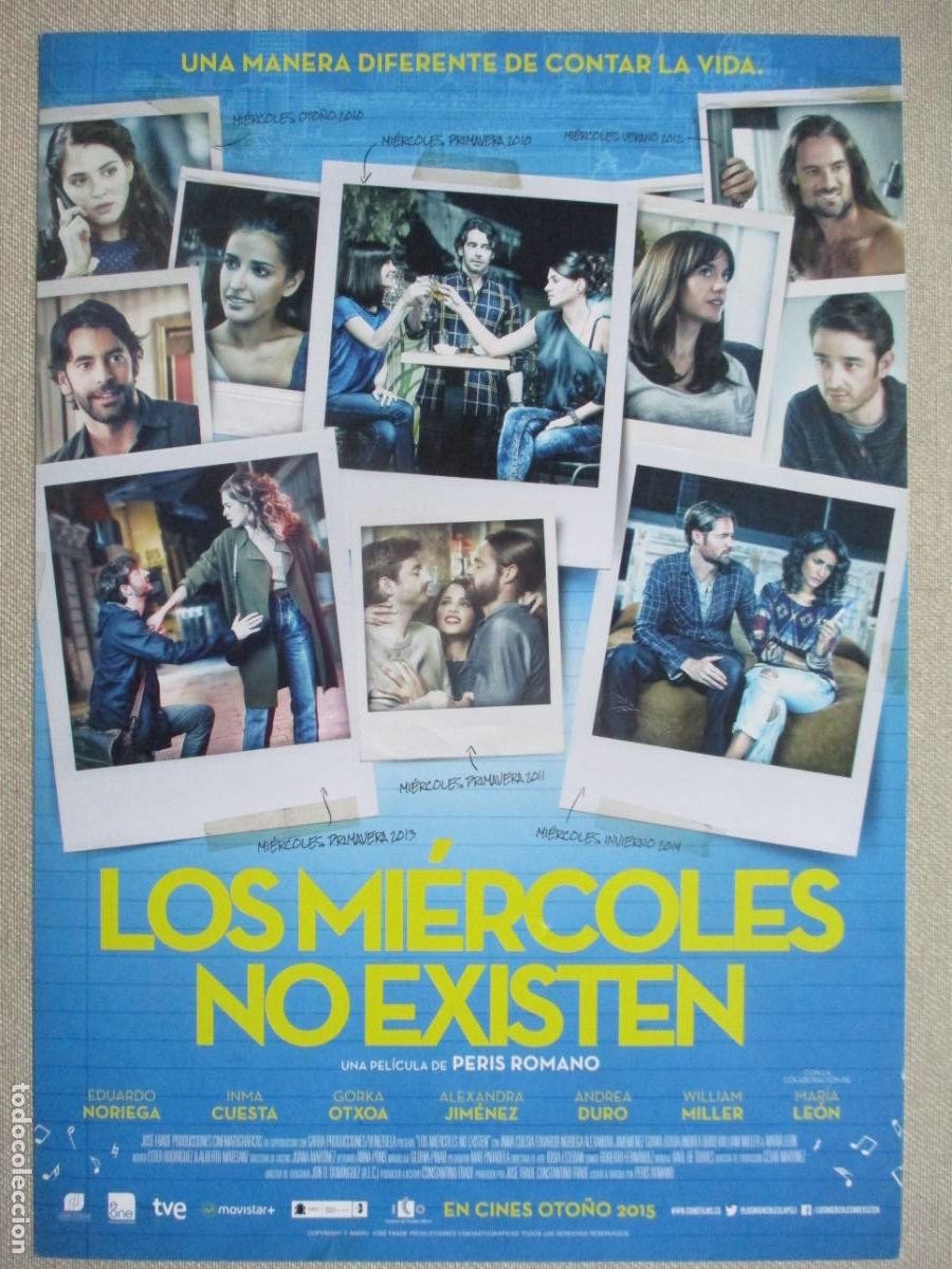 Cinema: LOS MIERCOLES NO EXISTEN. GUIA ORIGINAL ESTRENO. PEDIDO MINIMO EN GUIAS 10 EUROS.