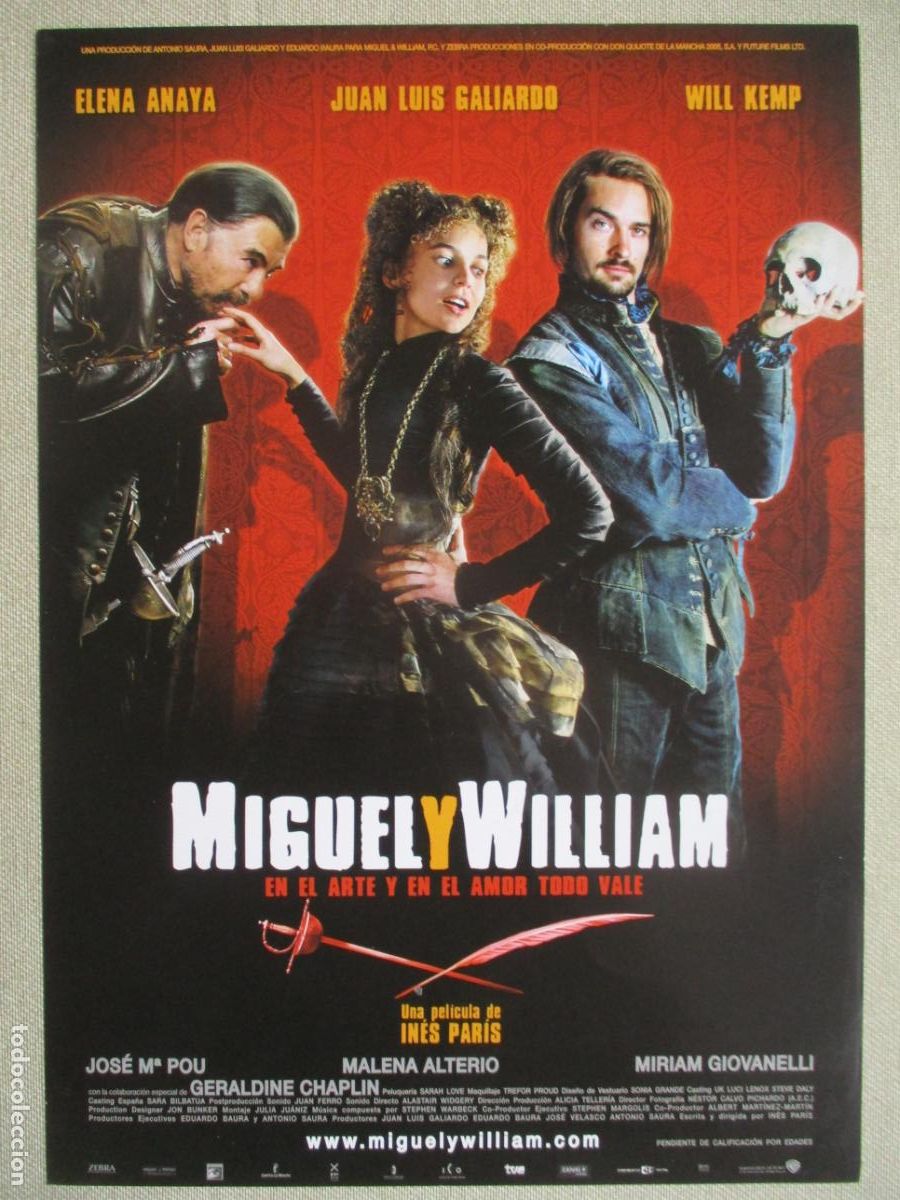 Cinema: MIGUEL Y WILLIAM. GUIA ORIGINAL ESTRENO. PEDIDO MINIMO EN GUIAS 10 EUROS.