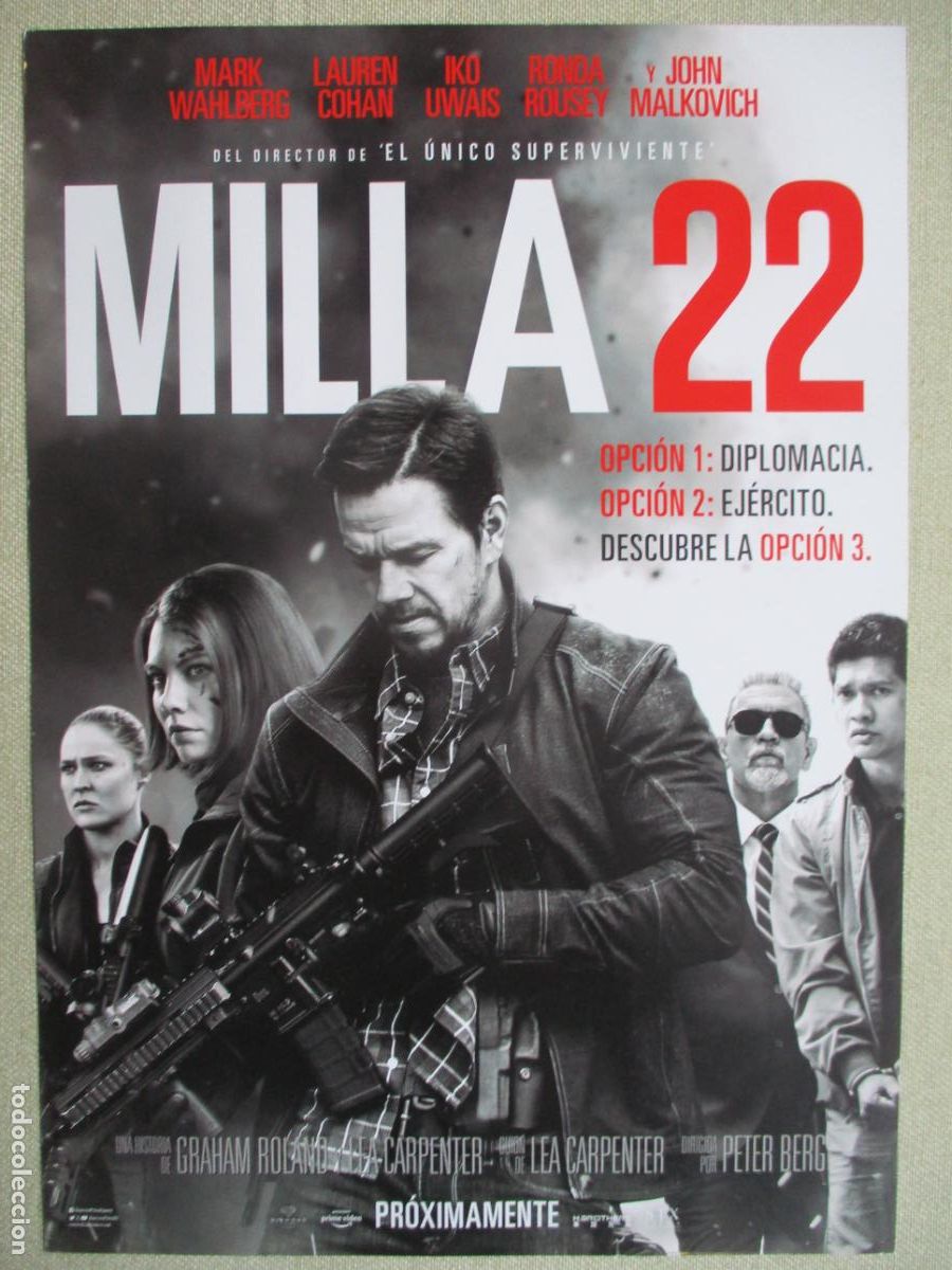 Cinema: MILLA 22. GUIA ORIGINAL ESTRENO. PEDIDO MINIMO EN GUIAS 10 EUROS.