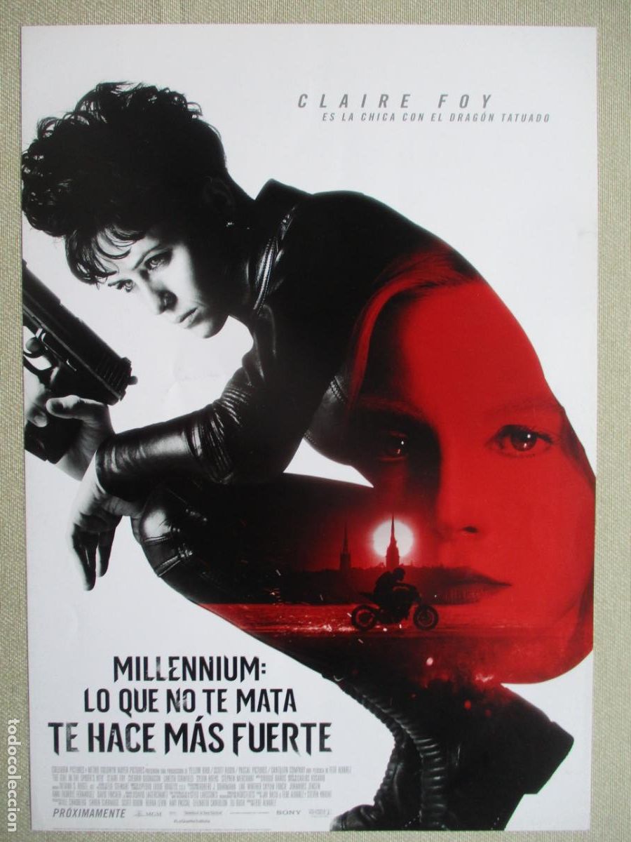 Kino: MILLENNIUM: LO QUE NO MATA HACE FUERTE. GUIA ORIGINAL ESTRENO. PEDIDO MINIMO EN GUIAS 10 EUROS.