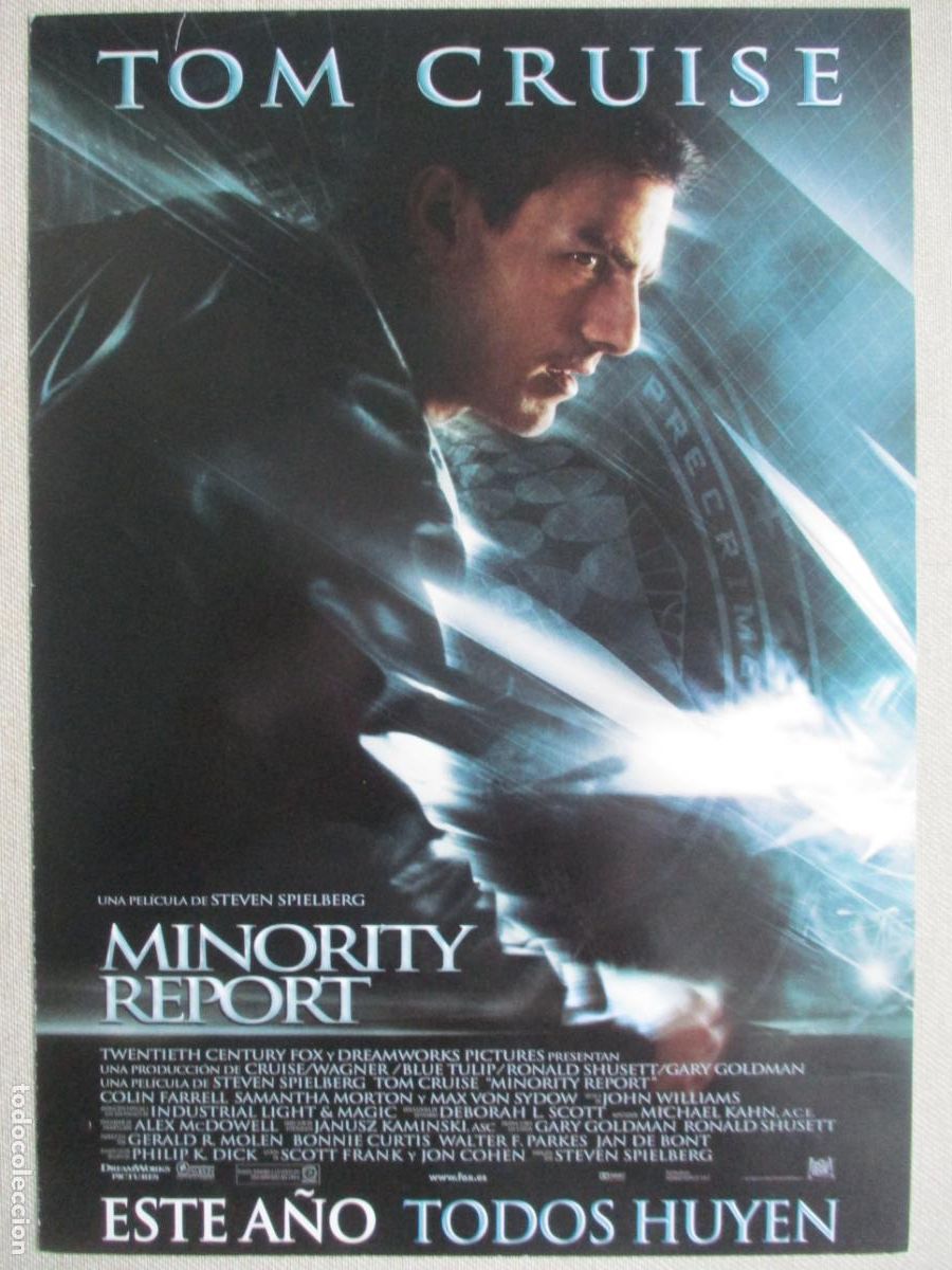 Kino: MINORITY REPORT. GUIA ORIGINAL ESTRENO. PEDIDO MINIMO EN GUIAS 10 EUROS.