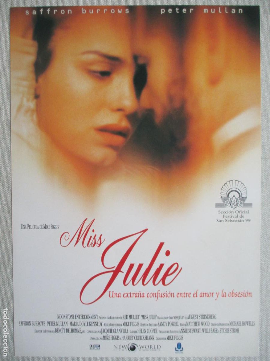Cin&eacute;ma: MISS JULIE. GUIA ORIGINAL ESTRENO. PEDIDO MINIMO EN GUIAS 10 EUROS.