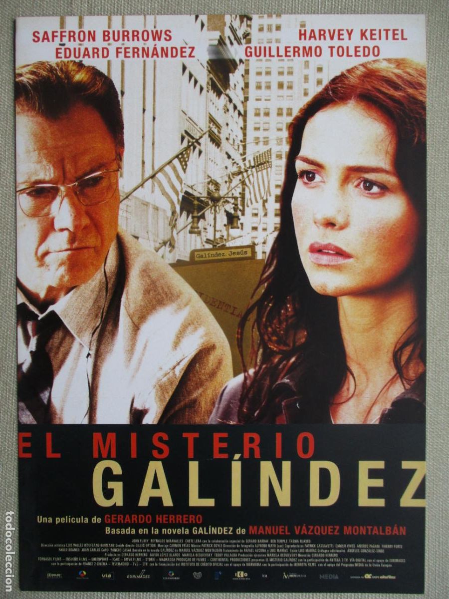 Cin&eacute;ma: EL MISTERIO GALINDEZ. GUIA ORIGINAL ESTRENO. PEDIDO MINIMO EN GUIAS 10 EUROS.