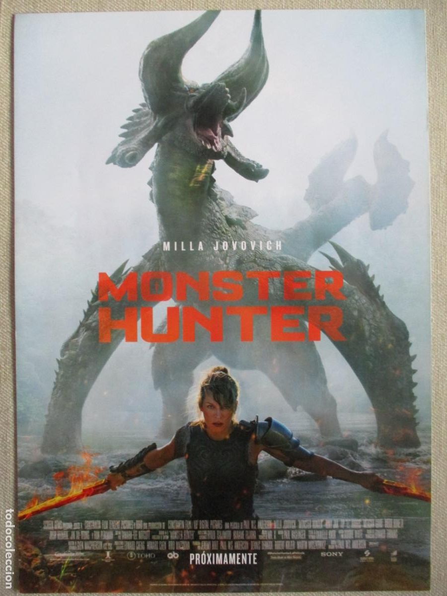 Cinema: MONSTER HUNTER. GUIA ORIGINAL ESTRENO. PEDIDO MINIMO EN GUIAS 10 EUROS.