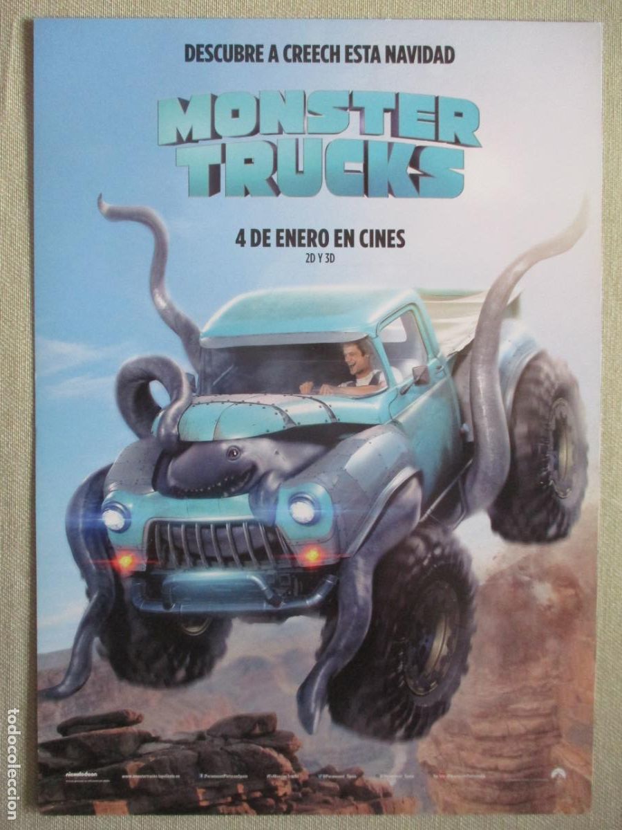 Cinema: MONSTER TRUCKS. GUIA ORIGINAL ESTRENO. PEDIDO MINIMO EN GUIAS 10 EUROS.