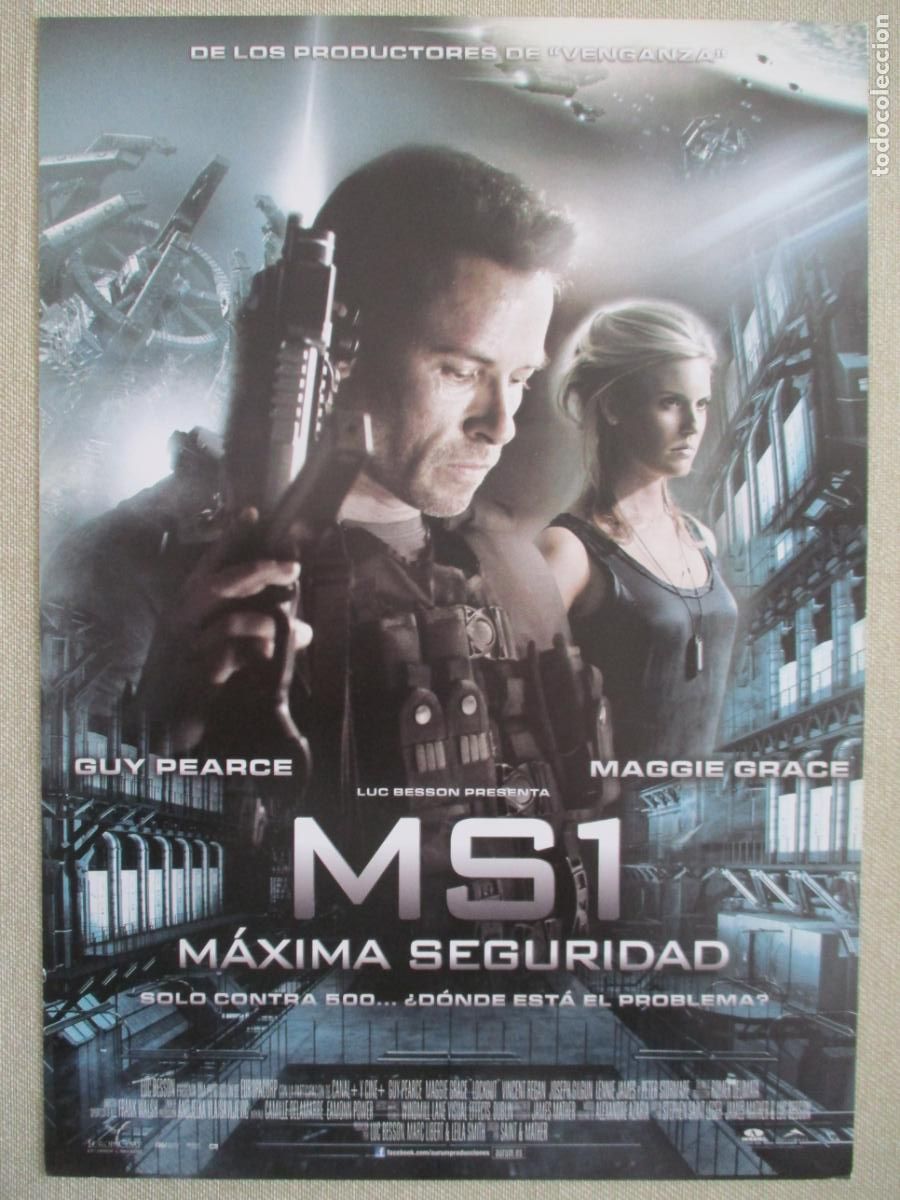 Cin&eacute;ma: MS1 MAXIMA SEGURIDAD. GUIA ORIGINAL ESTRENO. PEDIDO MINIMO EN GUIAS 10 EUROS.