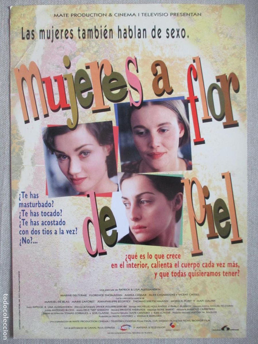 Cin&eacute;ma: MUJERES A FLOR DE PIEL. GUIA ORIGINAL ESTRENO. PEDIDO MINIMO EN GUIAS 10 EUROS.